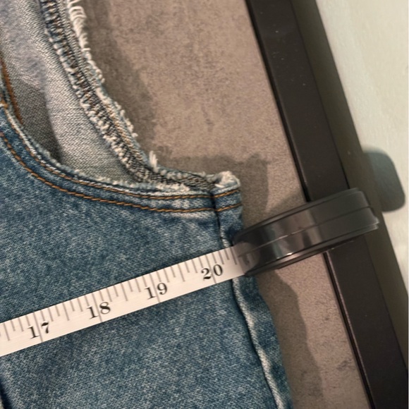 Lucky Star Vintage Denim Jean Vest with Frayed Hems Size L Large - Picture 13 of 14